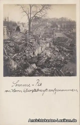 Somme Py zertsörte Häuser - Privat Foto