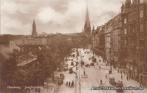 Hamburg Jungfernstieg - Foto AK