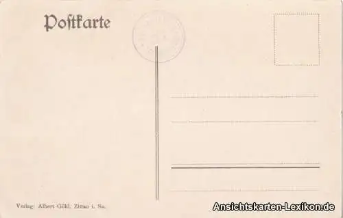 Ansichtskarte Jonsdorf Aussichtsfelsen mit Brücke auf dem Nonnenfelsen 1908