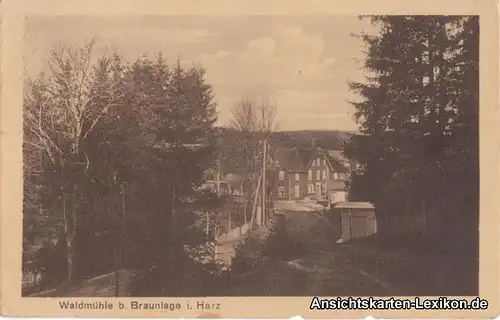 Ansichtskarte Braunlage Waldmühle b Goslar Osterode1913