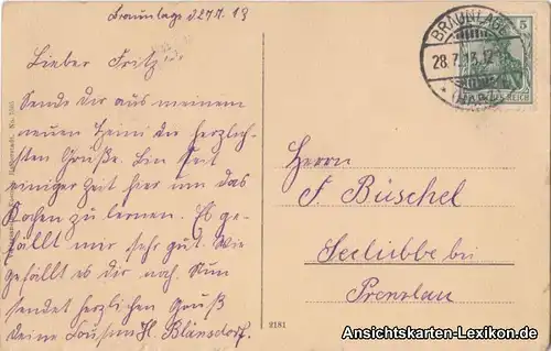 Ansichtskarte Braunlage Waldmühle b Goslar Osterode1913