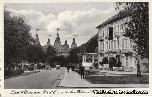 Ansichtskarte Bad Wildungen Hotel Europäischer Hof u Für