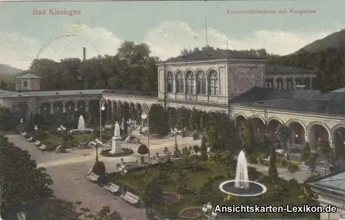 Bad Kissingen Konversationshaus mit Kurgarten 1910