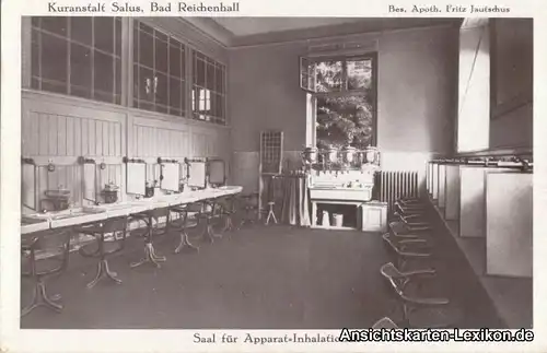 Bad Reichenhall Kuranstalt Salus - Saal für Apparat-Inha