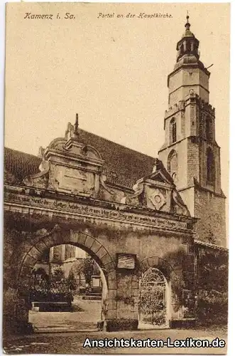 Kamenz Portal an der Hauptkirche