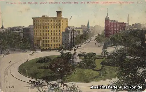 Washington D.C. Thomas Circle looking South showing Cumb