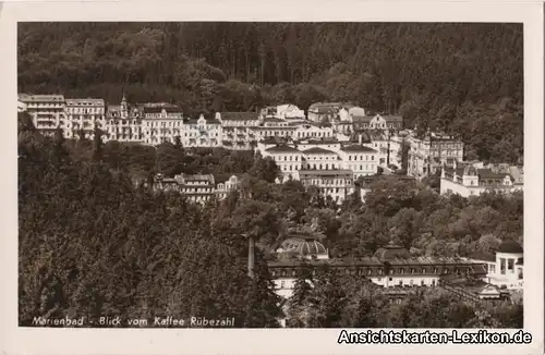 Marienbad Blick vom Kaffee Rübezahl auf Marienbad