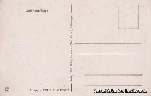 Brückenberg Goldhöhe, Riesengebirge