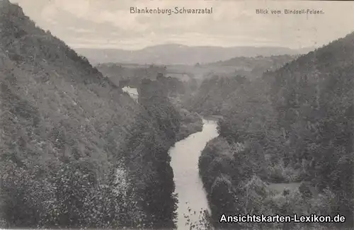 Schwarzburg Blick vom Bindsell-Felsen