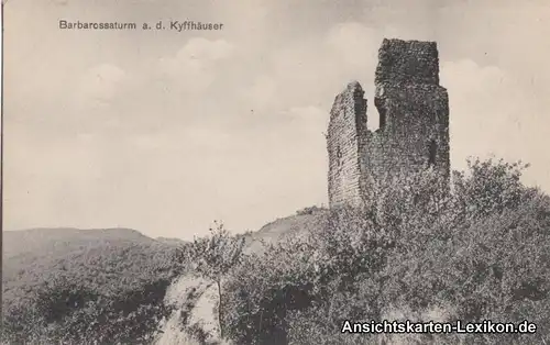 Ansichtskarte Kelbra (Kyffhäuser) Barbarossaturm 1916