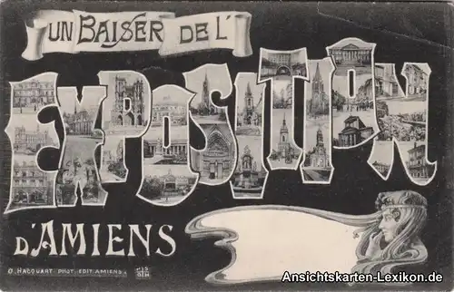 Amiens Mehrbild AK "Buchstaben mit Bildern"