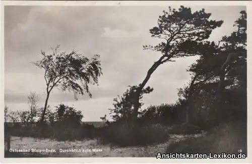 Stolpmünde Durchblick aufs Meer