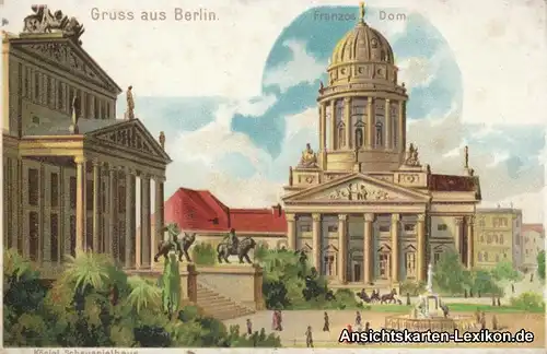 0 Künstler AK - Französischer Dom und Schauspielhaus