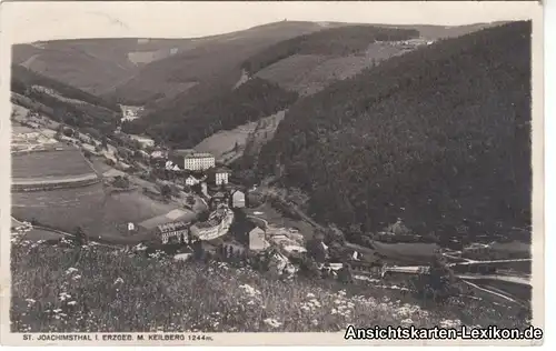 Sankt Joachimsthal Panorama mit Keilberg
