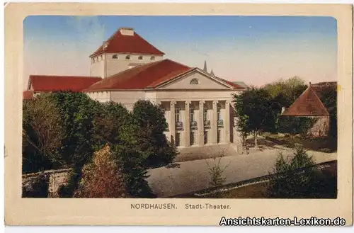 Nordhausen Stadttheater - colorierte AK