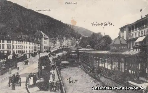 Bad Wildbad Schwimmbad, Trinkhalle, Enz