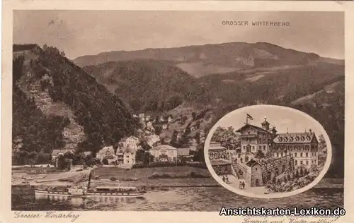 Bad Schandau 2 Bild AK Großer Winterberg