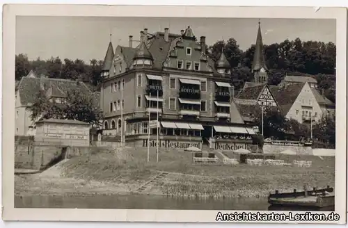 Ansichtskarte Wehlen Hotel Deutsches Reich 1938