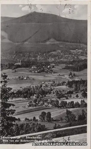 Postcard Schreiberhau Szklarska Poręba Blick von der Sudetenstraße 1943