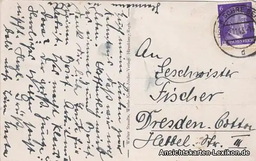 Postcard Schreiberhau Szklarska Poręba Blick von der Sudetenstraße 1943