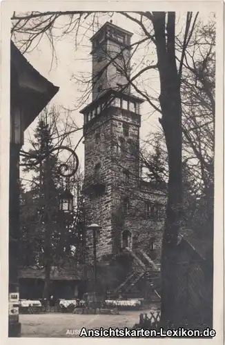 Cunewalde (Oberlausitz) Kumwałd Aussichtsturm Czorneboh - Foto AK 1930