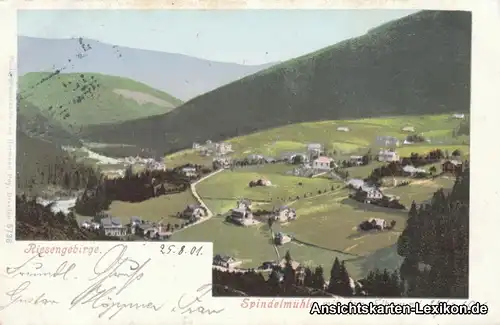 Postcard Spindlermühle Špindlerův Mlýn | Spindelmühle Panorama 1901