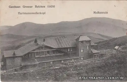 CPA Hartmannsweiler Hartmannswiller Großer Belchen - Baude 1917