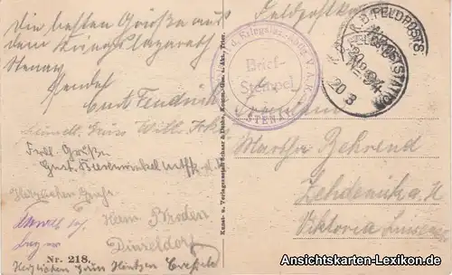 CPA Billy-Montigny Zerstörte Stadt 1917