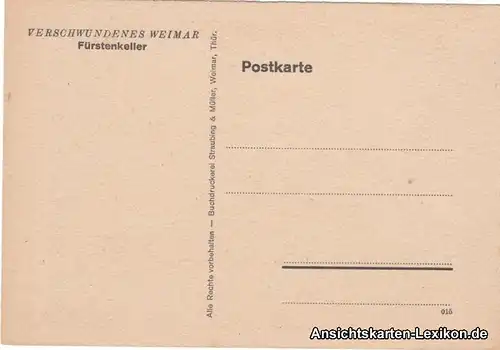 Weimar Fürstenkeller - Künstler AK