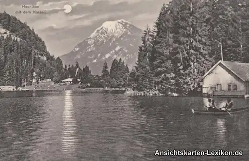 Ansichtskarte Kufstein Hechtsee mit Hütten 1918