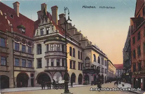 Ansichtskarte München Hofbräuhaus 1918