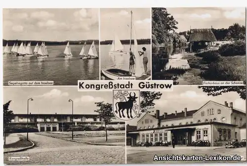 Güstrow Mehrbild AK  ua Bahnhof