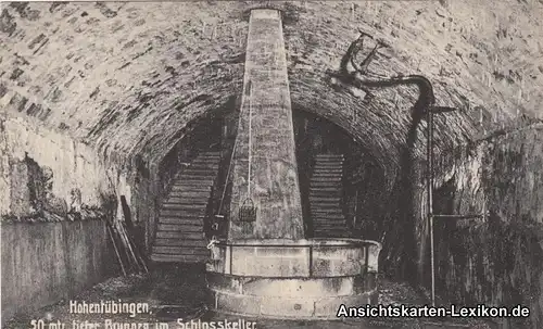 Tübingen 50 meter tiefer Brunnen im Schloßkeller