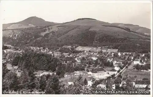 Ansichtskarte Jonsdorf Stadt mit Zitauer Gebirge - Foto AK 1930