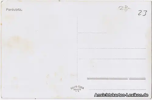 Pardubitz Straßenpartie - Geschäfte - Foto Ansichtskarte