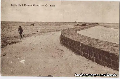 Osternothafen (Ostswine)-Swinemünde Warszów Świnoujście Partie an Ostmole 1920