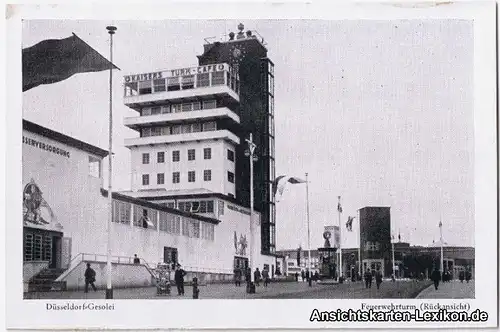 Ansichtskarte Düsseldorf Goselei - Feuerwehrturm 1926