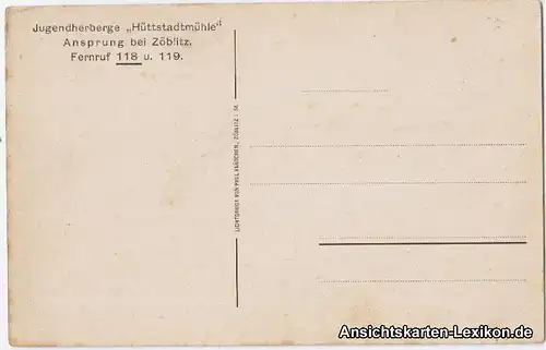 Ansprung Jugendherberge "Hüttstadtmühle" innen