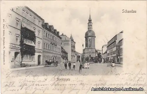 Bad Schandau Marktplatz mit Hotel Anker