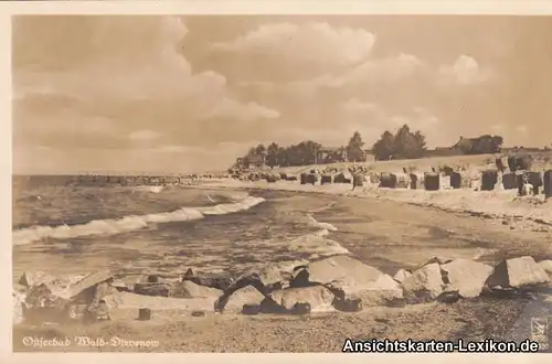 Postcard Berg Dievenow Dziwnów Panorama und Strand - Foto AK 1939