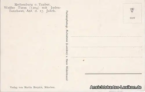 Rothenburg ob der Tauber Weißer Turm (1204) mit Juden-Ta