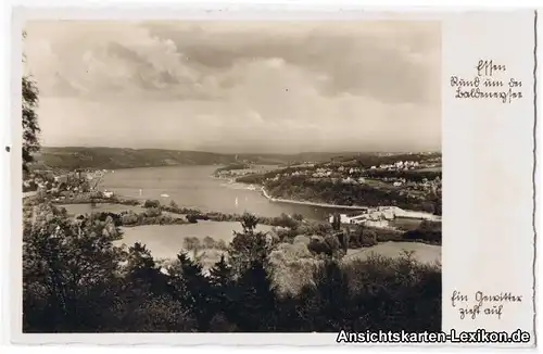 Foto Ansichtskarte Essen Blick zum ... See - ein Gewitte