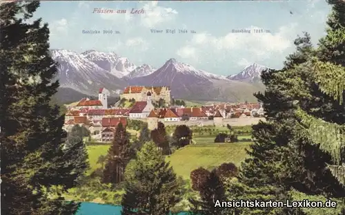 Füssen Panorama mit Schlicke 2060 m, Vilser Kögl 1844 m