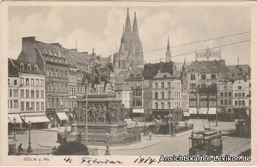Köln Heumarkt - Geschäfte, Cafe´s und Straßenbahn