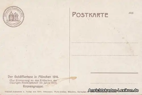 Bayern (allgemein) Schäfflertanz München 1914 - Kronengr