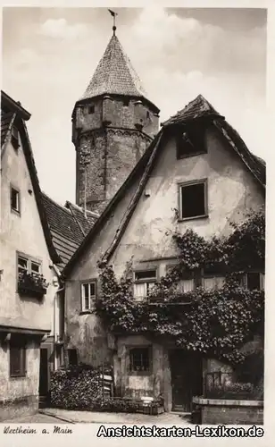 Wertheim Neuplatz mit Spitzturm - Foto Ansichtskarte