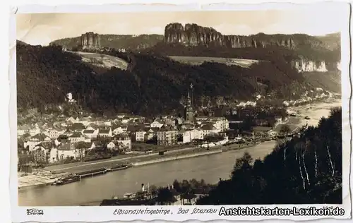 Ansichtskarte Bad Schandau Totalansicht 1939 Walter Hahn:3616 