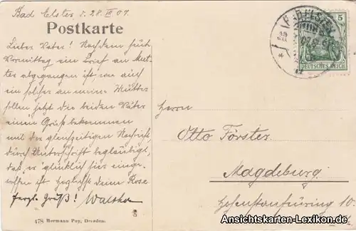 Ansichtskarte Bad Elster Kreuzkapelle g1907