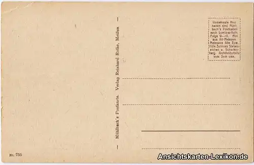 Ansichtskarte Meißen Schloß Siebeneichen c1926