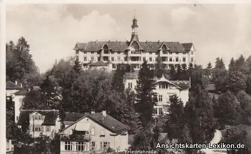 Foto Ansichtskarte Friedrichroda Partie am Kurhaus c1933